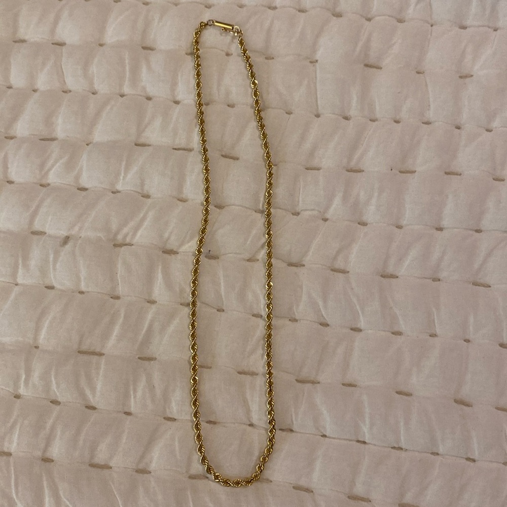 14k gold rope chain necklace